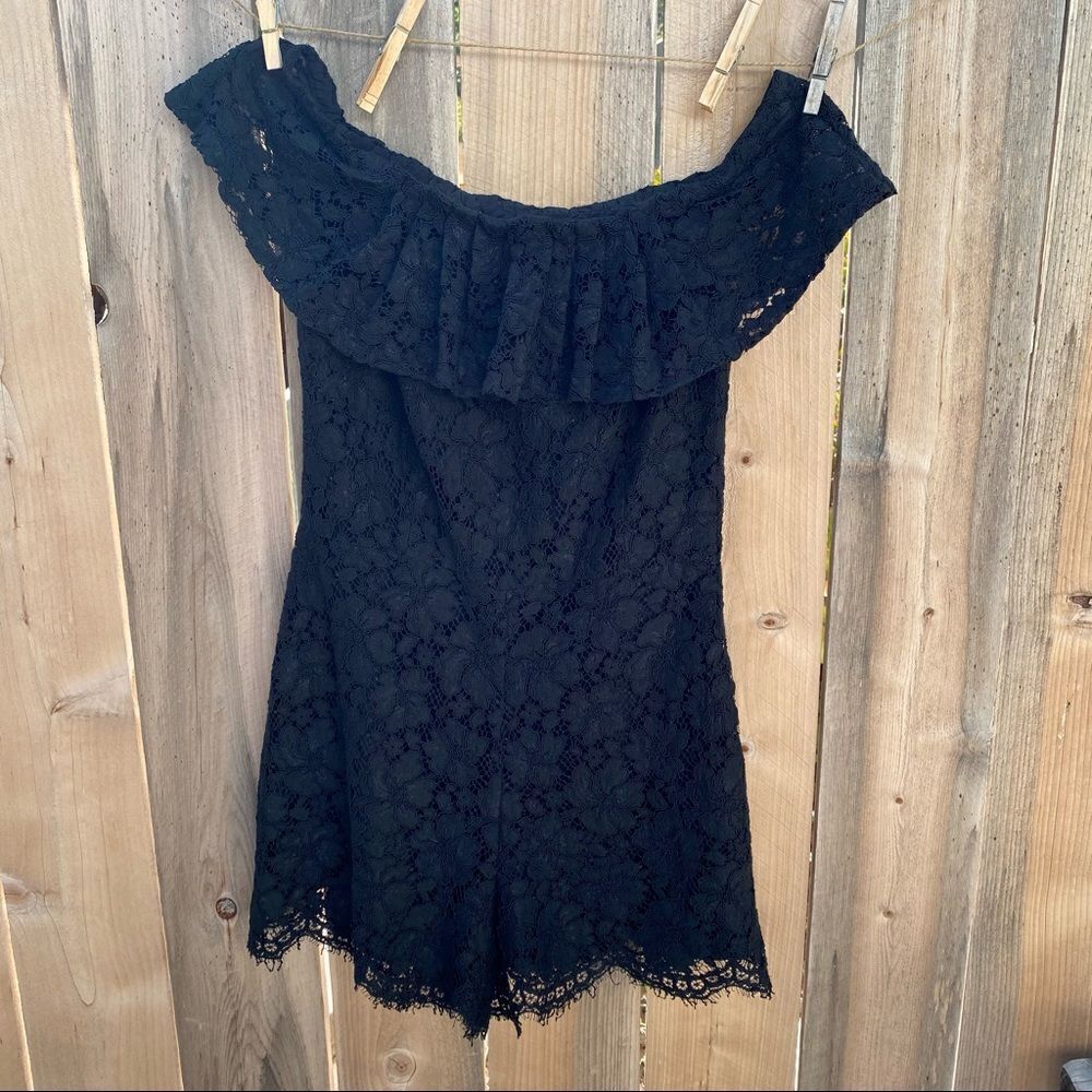 Sandro Paris Poetry Black Lace Romper - Picture 12 of 15